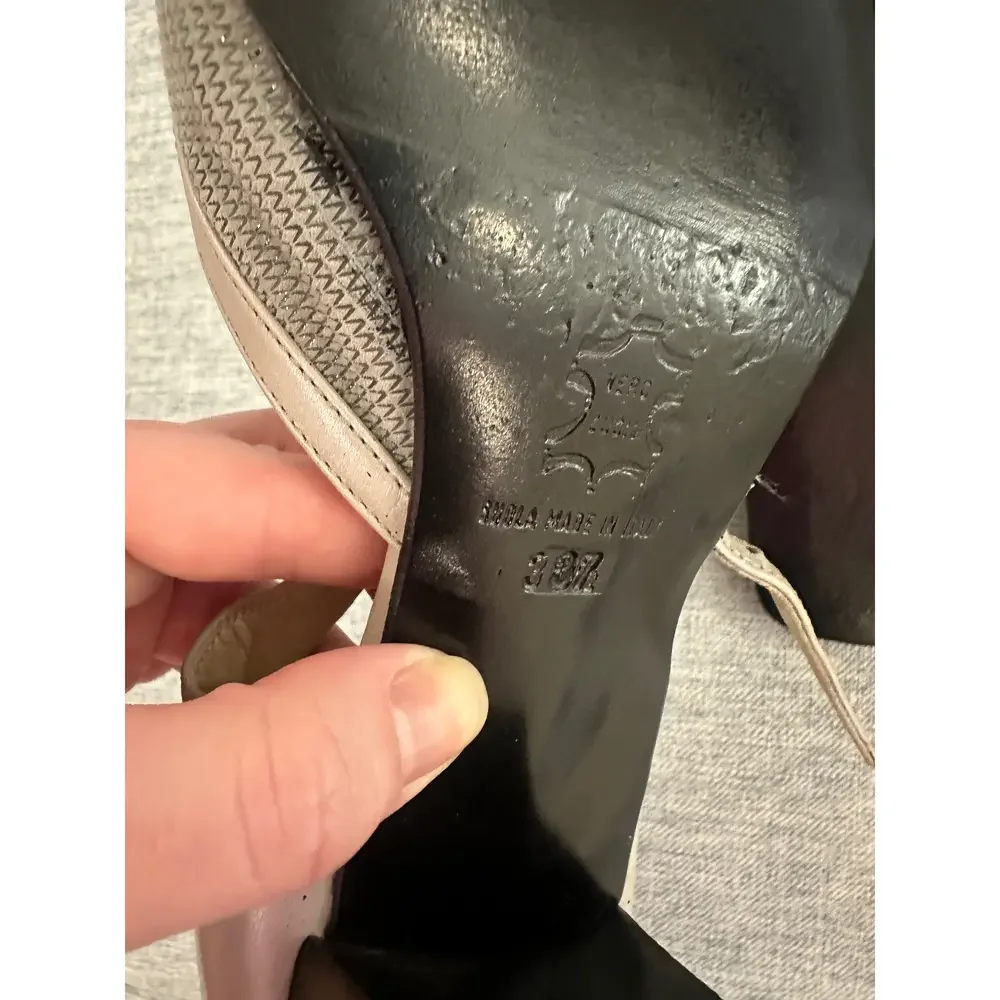 Valentino Gray Square Toe Heels - Size 36.5 - Picture 3 of 9